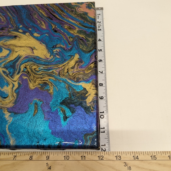 HandPainted Acrylic on Canvas "Midnight Mardi Gras" - Picture 6 of 6